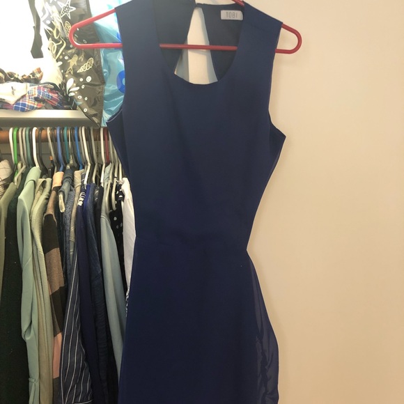 Blue Tobi Backless Mini Dress - Picture 1 of 4
